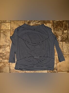 lululemon athletica Black and White Striped Long Sleeve Top